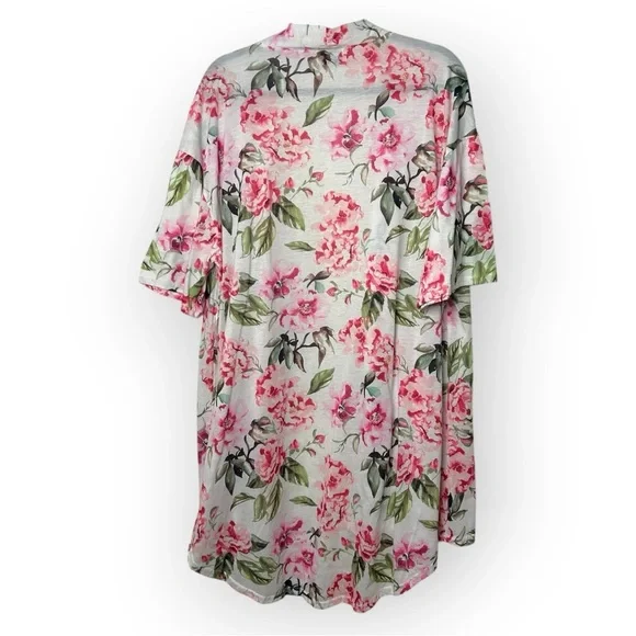 Show Me Your Mumu Pink Roses Robe O/S - Picture 2 of 5